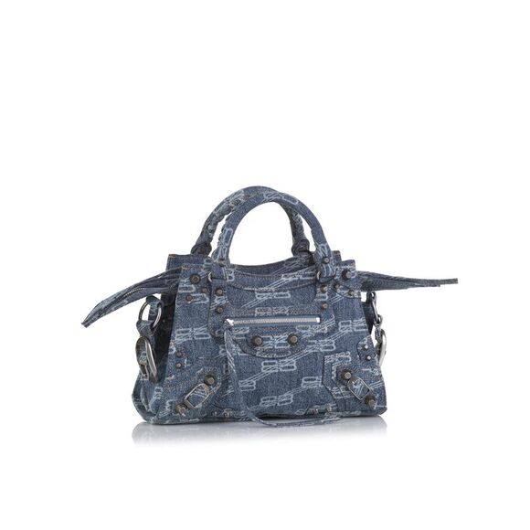 Pre Loved Balenciaga Denim Neo Cagole XS Satchel - Picture 2 of 8